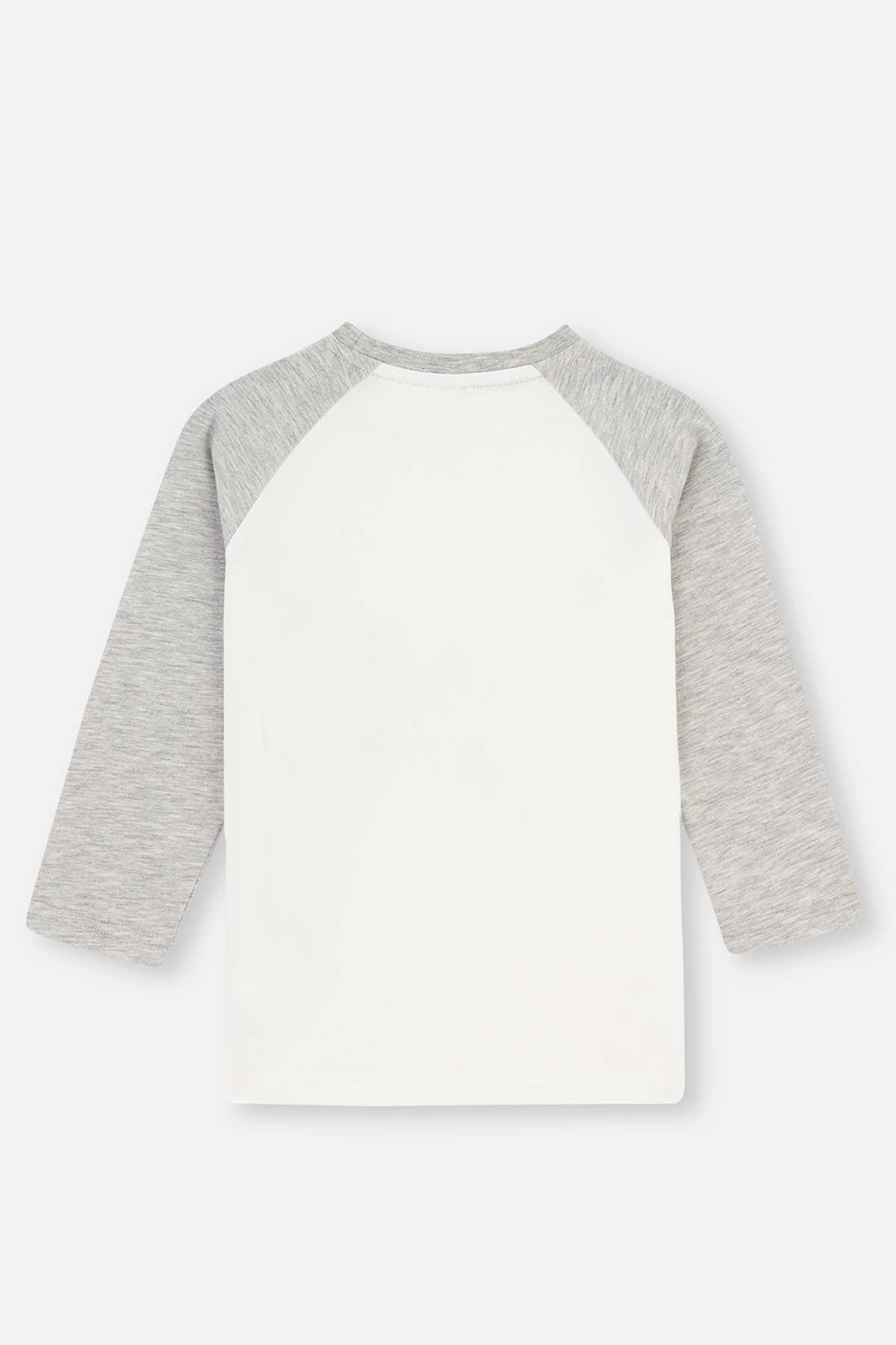 Gri Erkek Çocuk Baskılı Jogger Paça Pijama Takımı