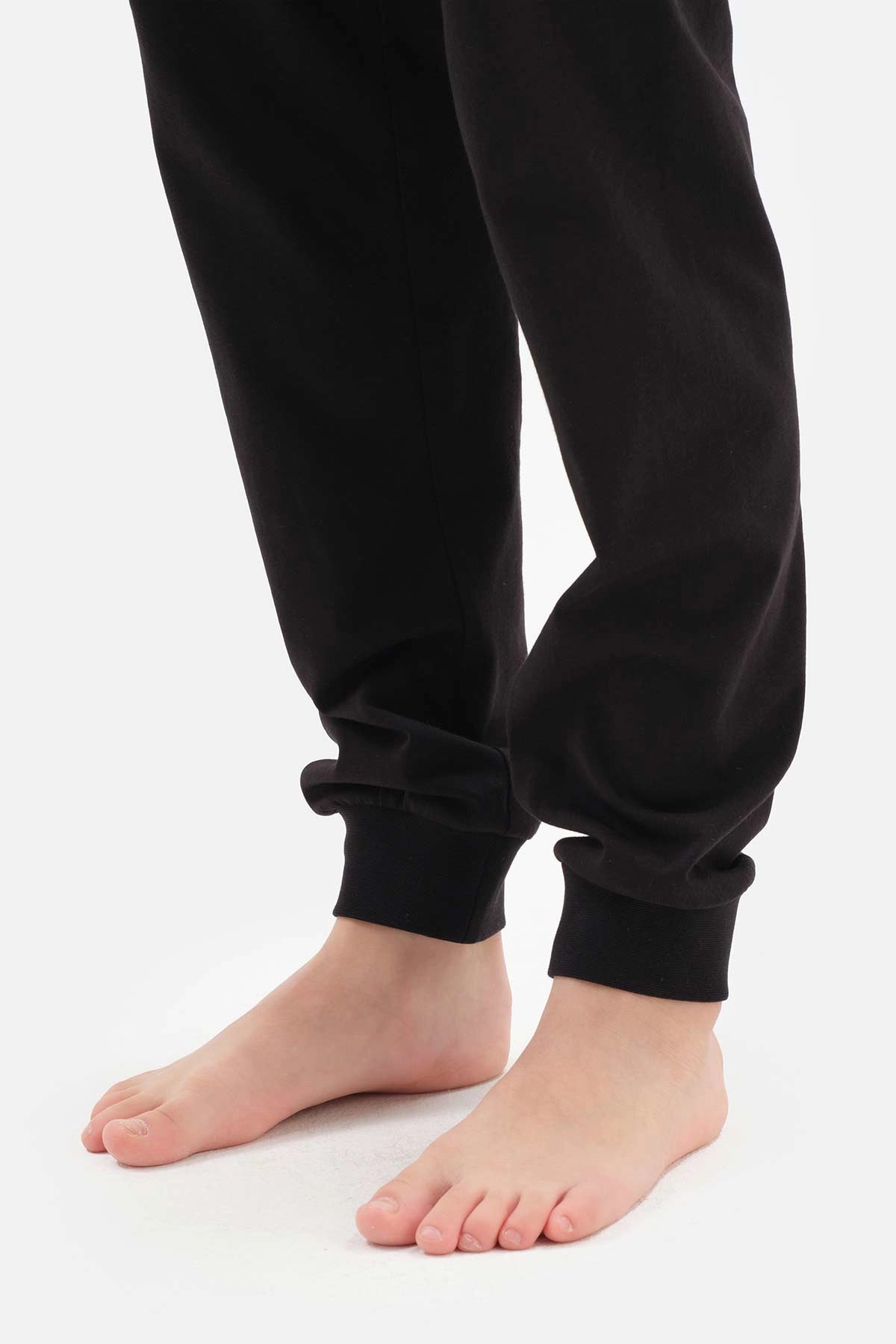 Gri Erkek Çocuk Baskılı Jogger Paça Pijama Takımı