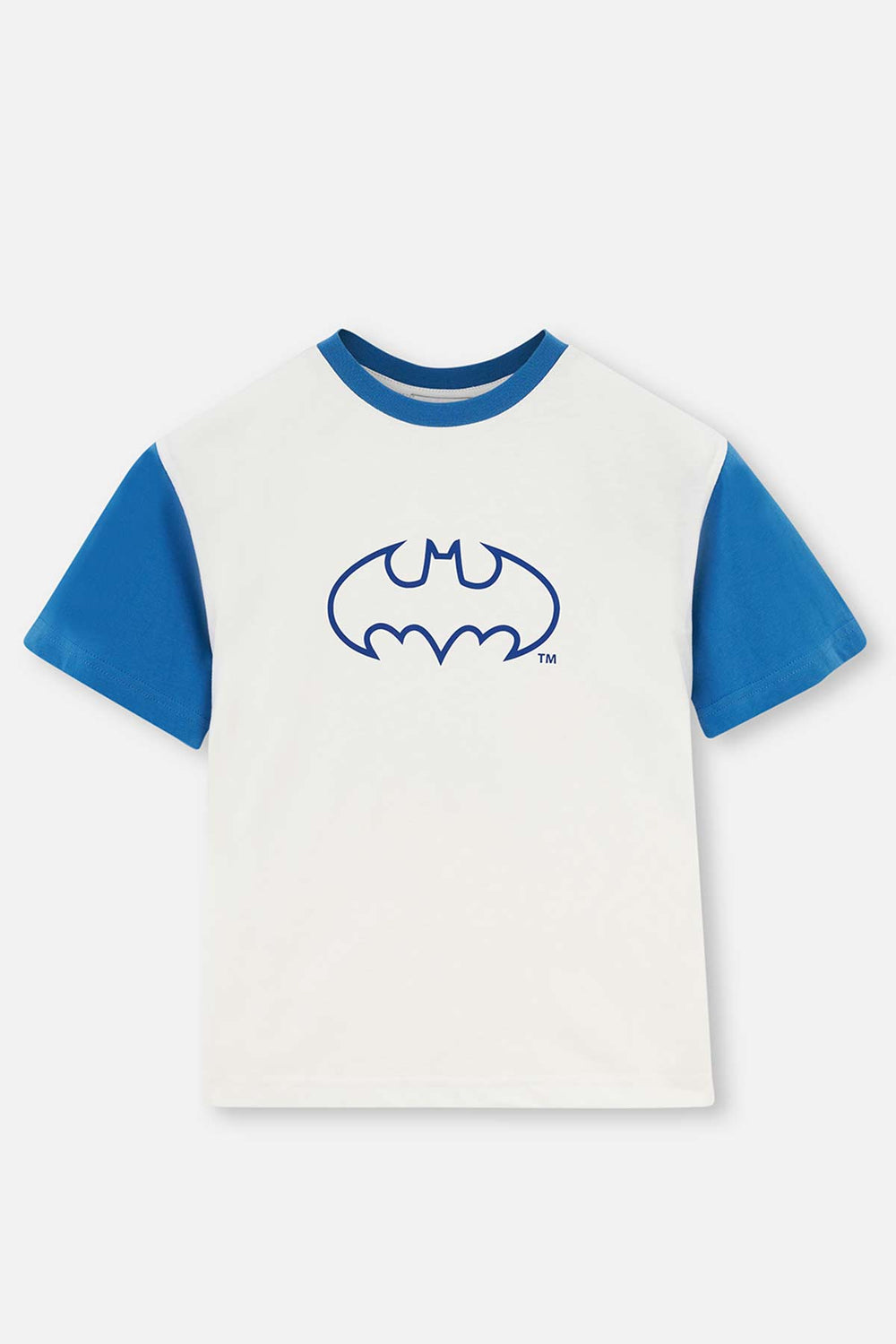 Beyaz Batman Baskılı Kısa Kollu Tişört Şort Pijama Takımı