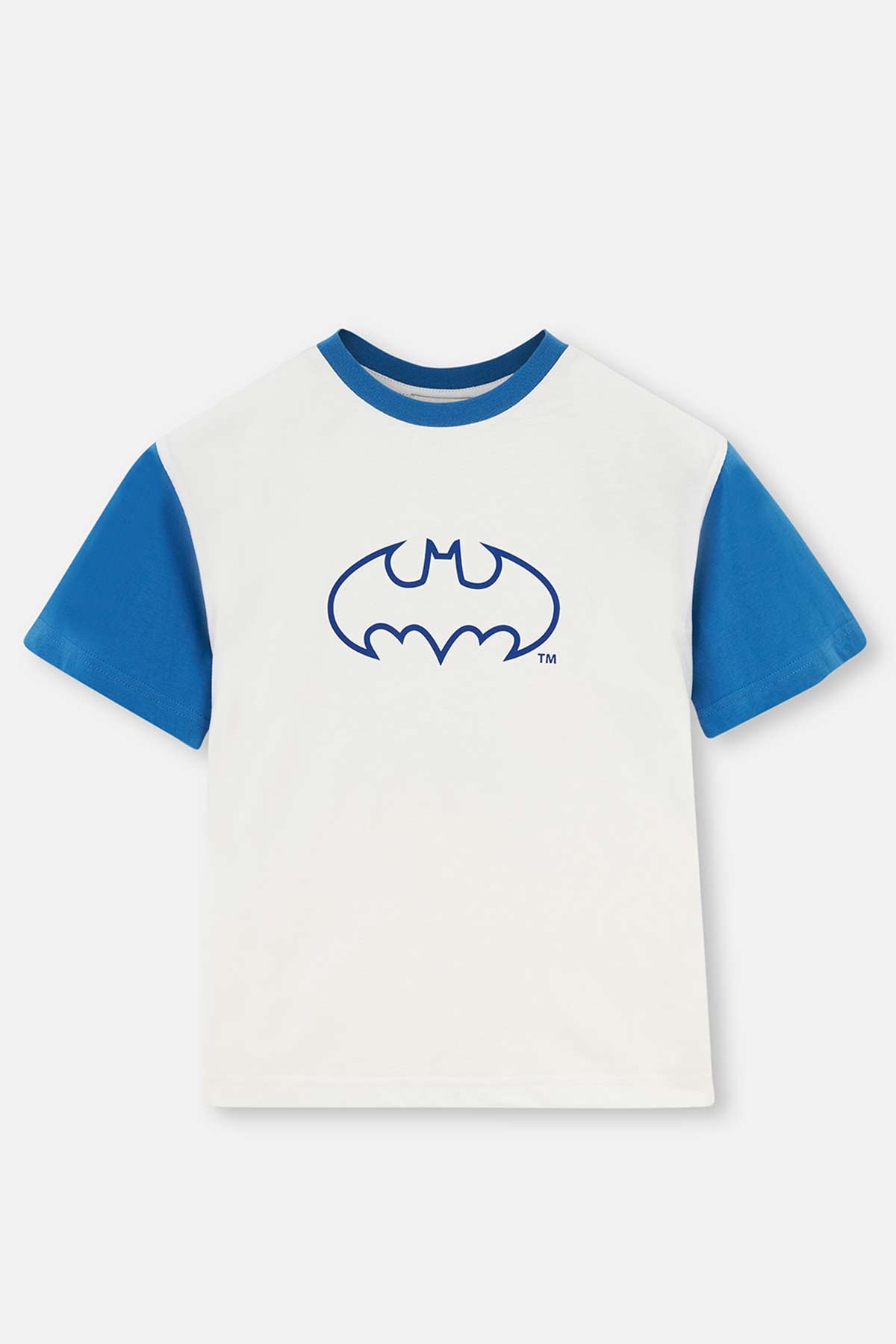 Beyaz Batman Baskılı Kısa Kollu Tişört Şort Pijama Takımı