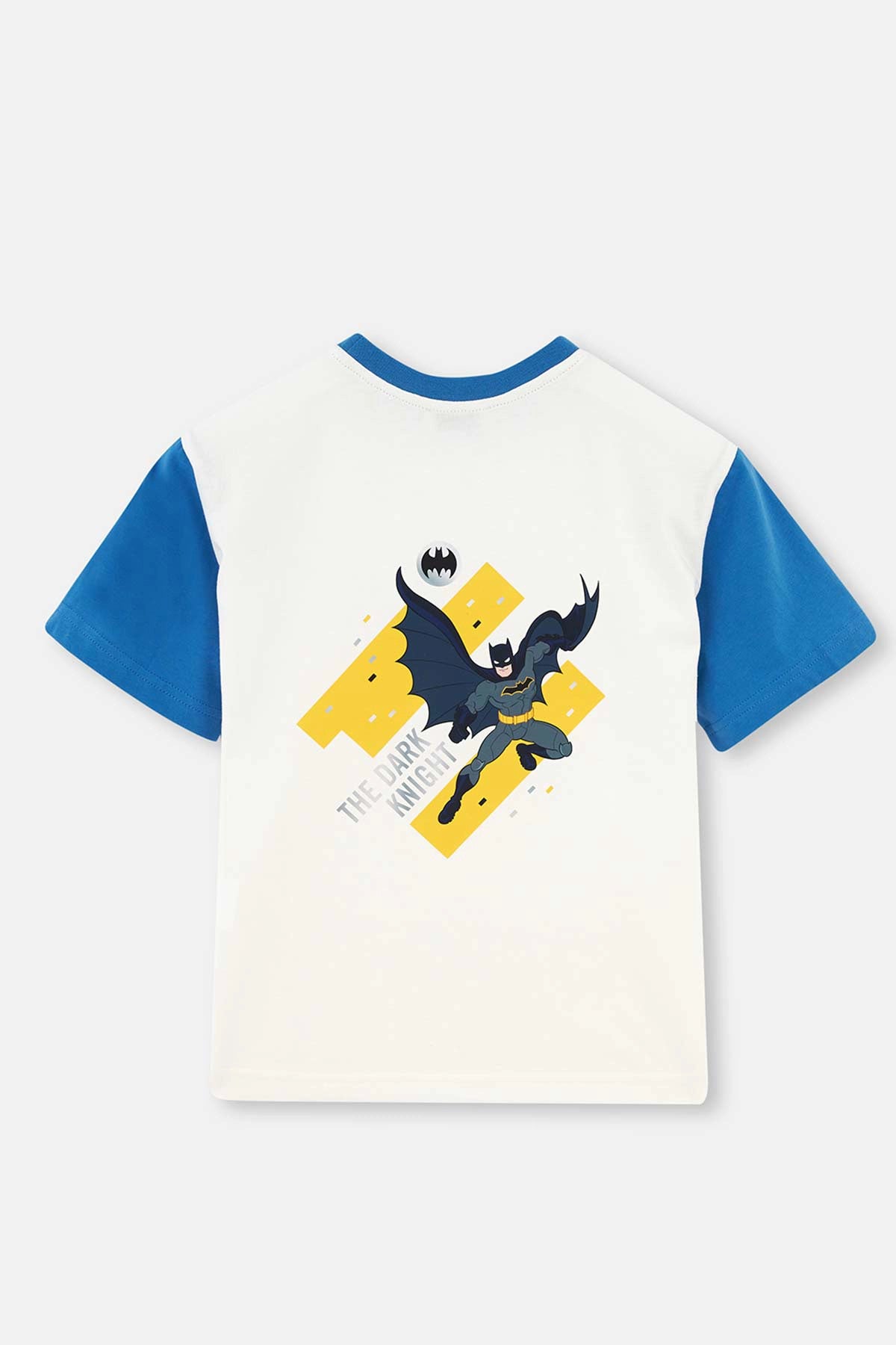 Beyaz Batman Baskılı Kısa Kollu Tişört Şort Pijama Takımı