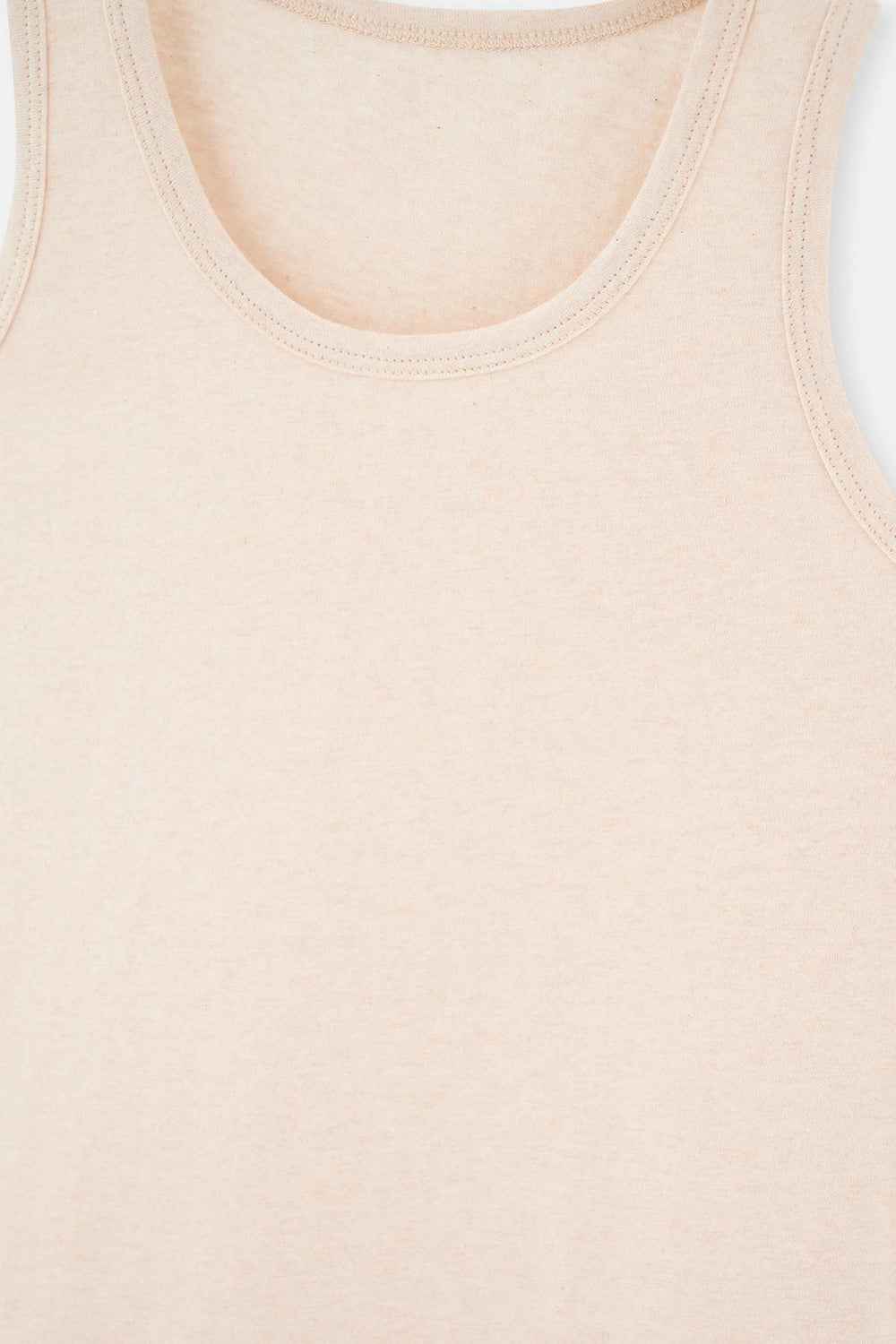 Bej Melanj - Kahve Melanj 2'Li Erkek Çocuk Pamuk Atlet