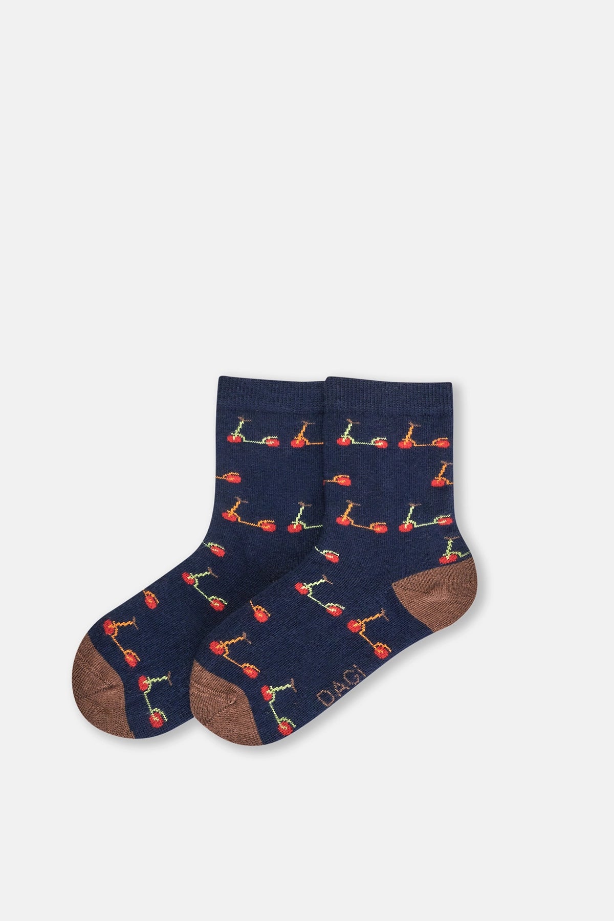 Lacivert Erkek Çocuk Scooter Desenli Çorap