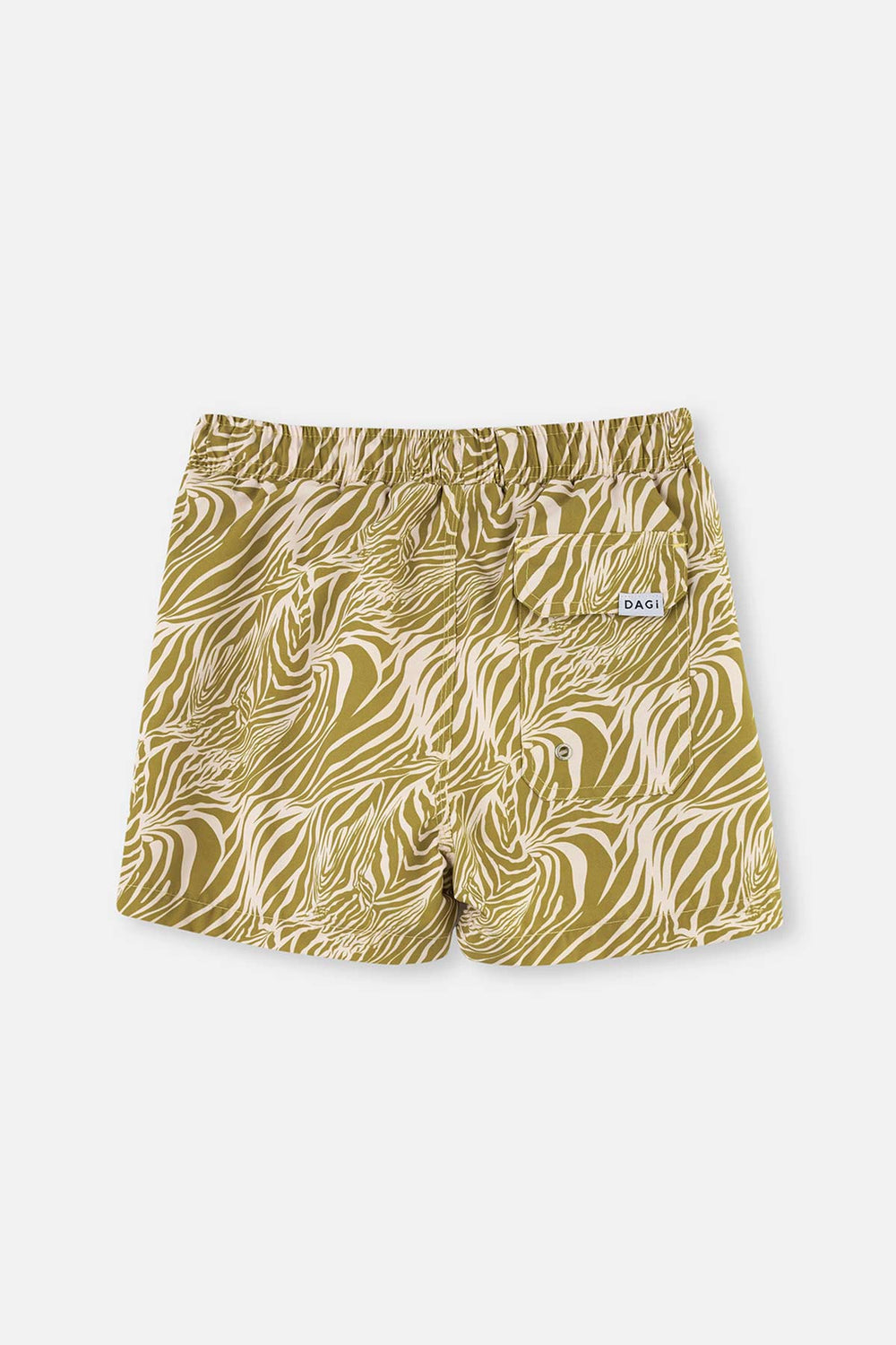 Yeşil Erkek Çocuk Zebra Desenli Deniz Şortu