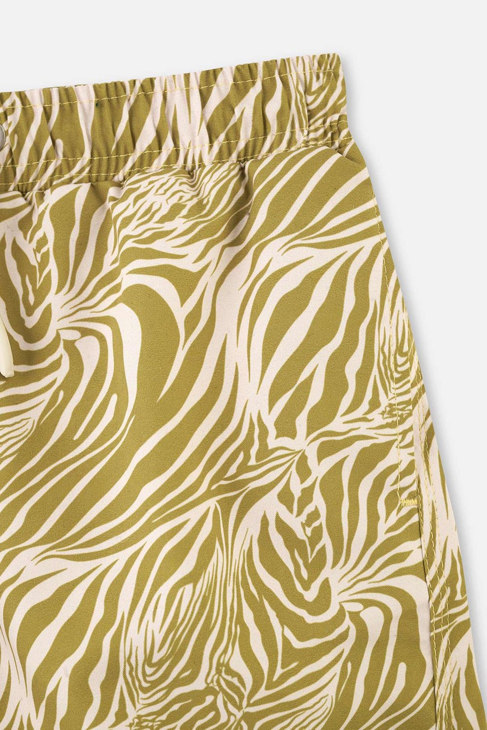 Yeşil Erkek Çocuk Zebra Desenli Deniz Şortu