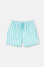 Yeşil-Beyaz Çizgili Deniz Şortu