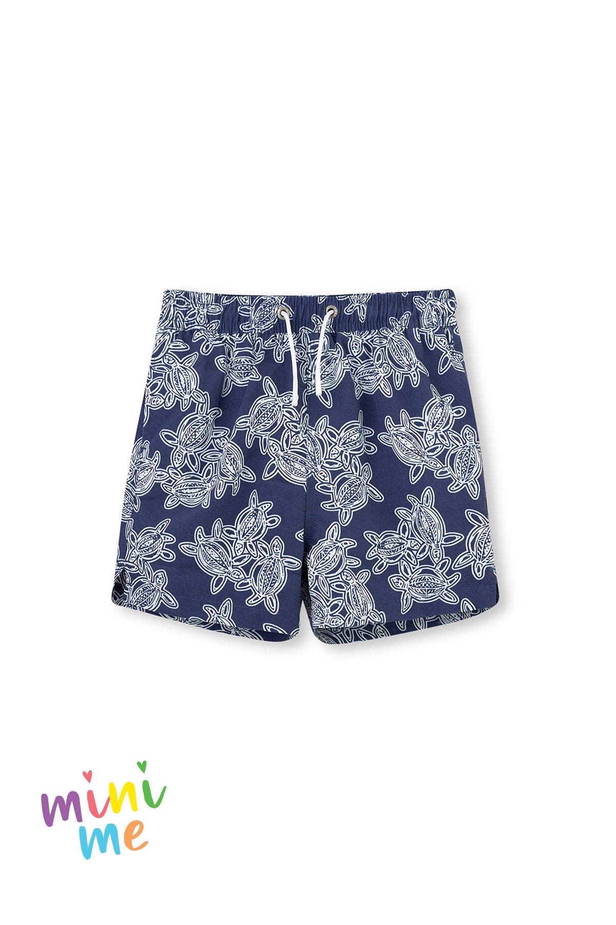 Indigo Caretta Desenli Orta Deniz Şortu