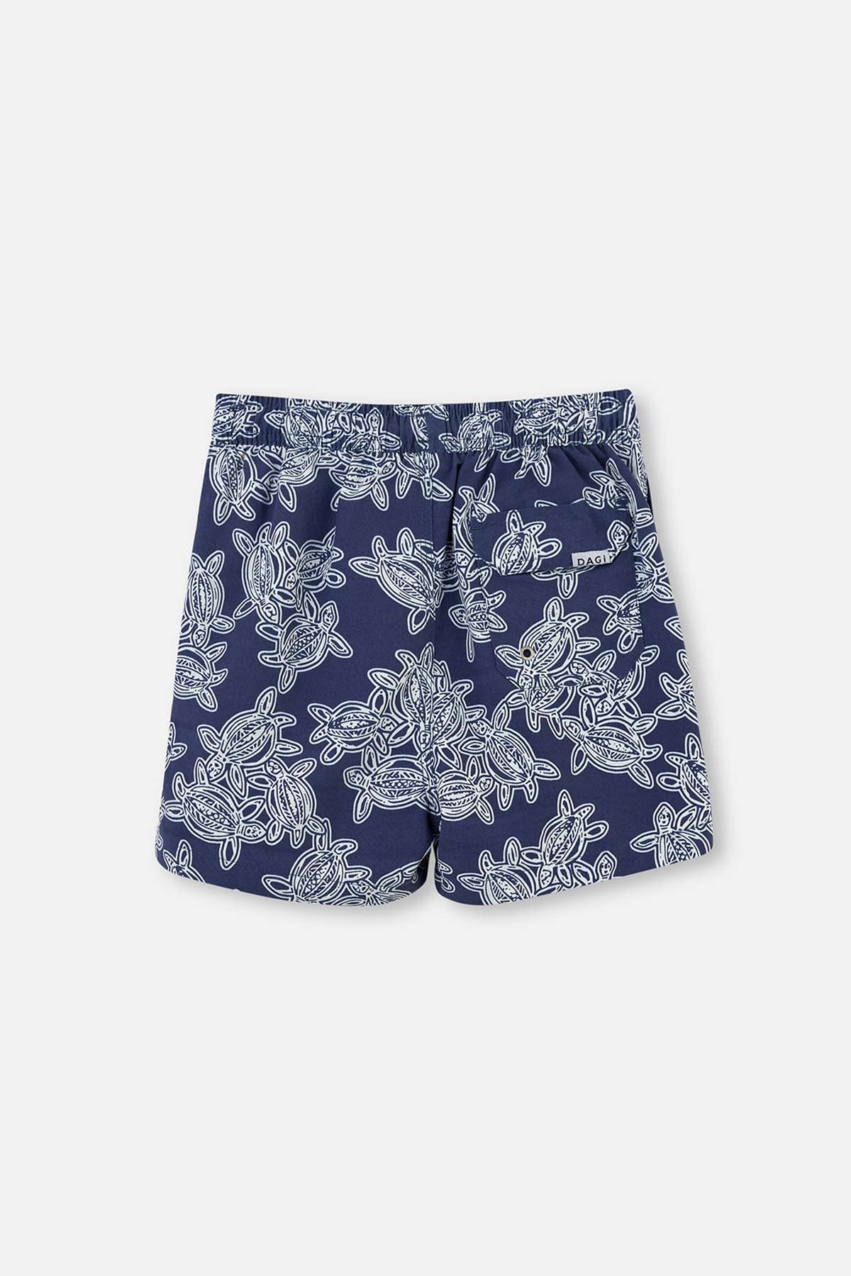 Indigo Caretta Desenli Orta Deniz Şortu