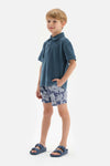 Indigo Caretta Desenli Orta Deniz Şortu
