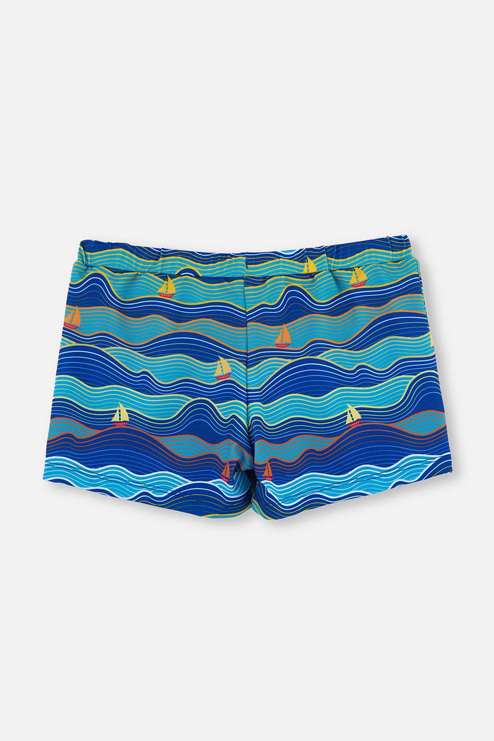 Sax Mavi Erkek ÇocukYelken Desenli Deniz Şortu