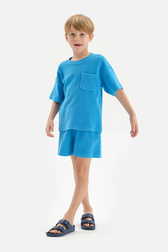 Mavi Erkek Çocuk Havlu Şort