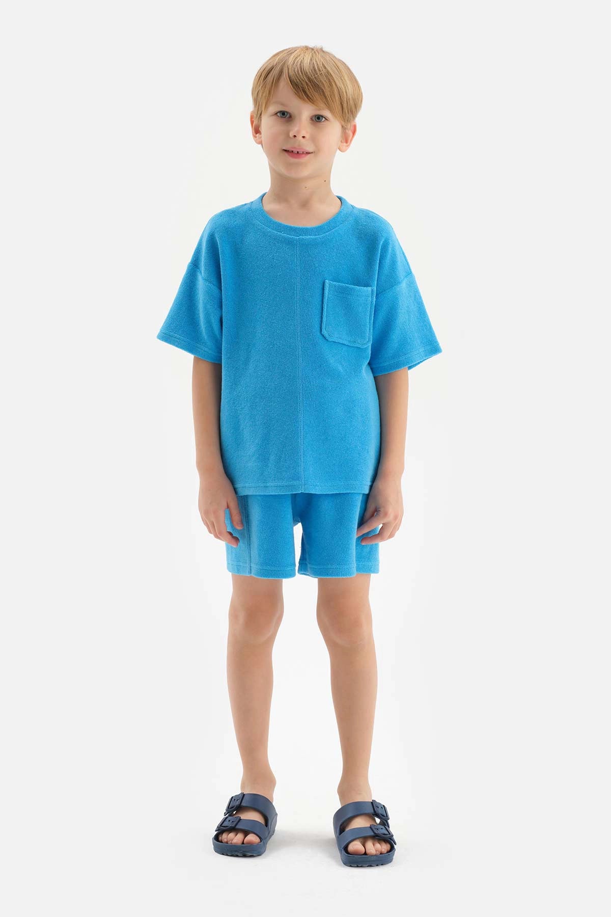 Mavi Erkek Çocuk Havlu Şort