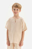 Bej Erkek Çocuk Müslin Tişört