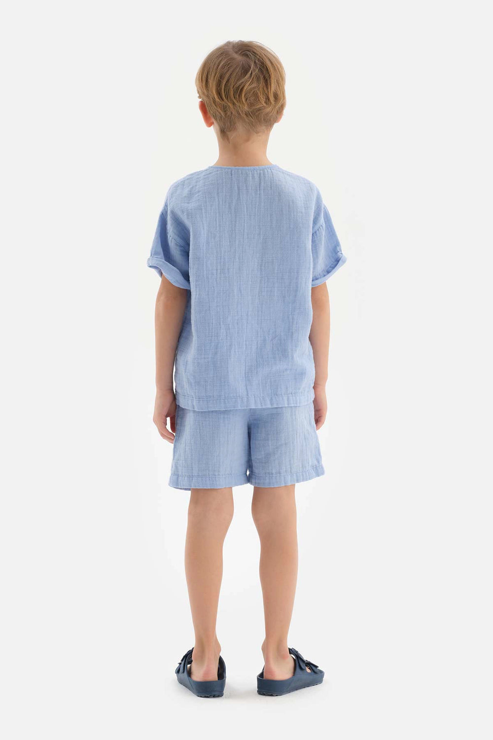 Mavi Erkek Çocuk Müslin Tişört