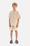 Bej Erkek Çocuk Müslin Şort
