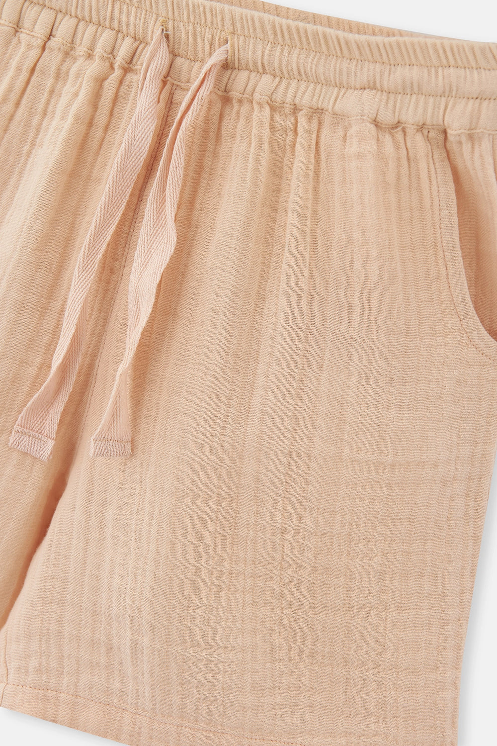 Bej Erkek Çocuk Müslin Şort