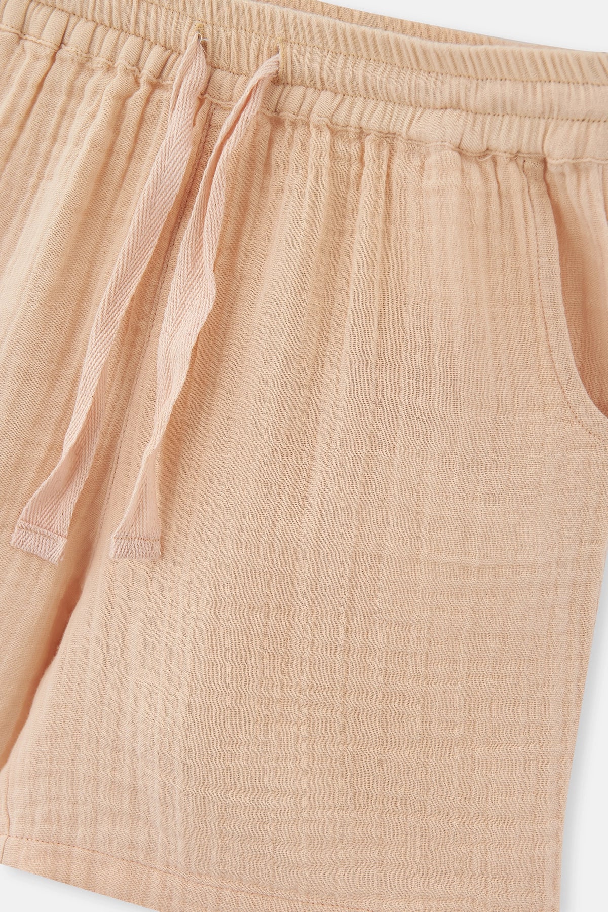 Bej Erkek Çocuk Müslin Şort