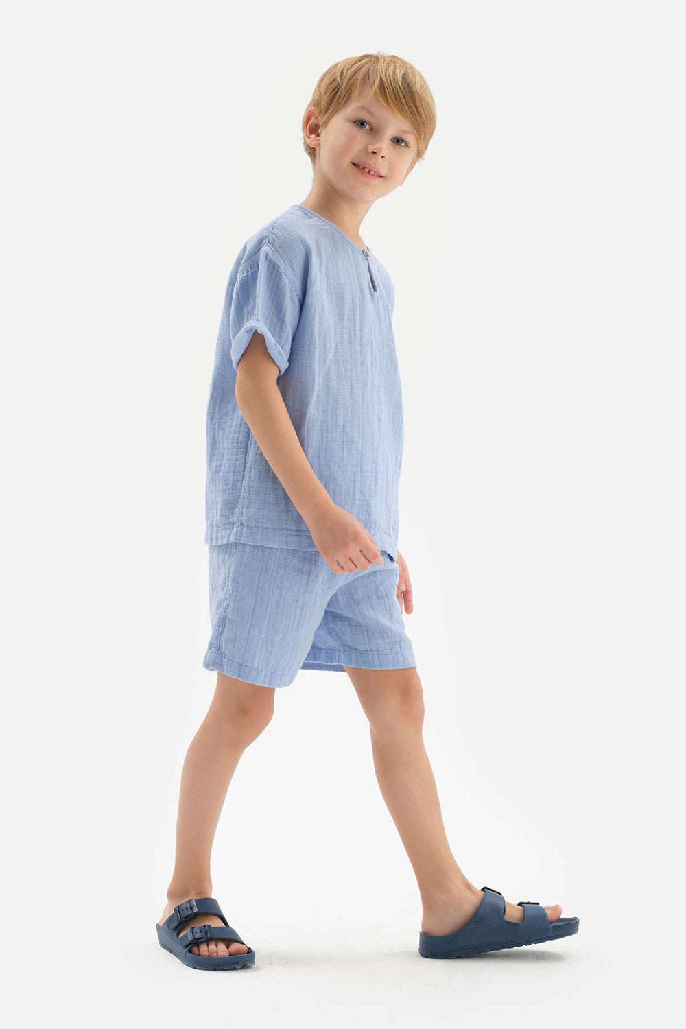 Mavi Erkek Çocuk Müslin Şort