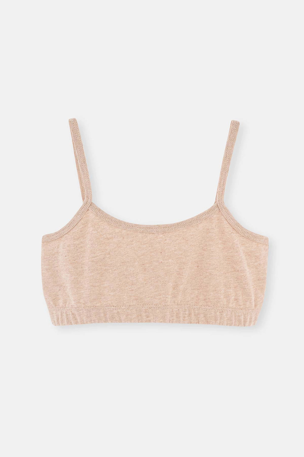 Bej Melanj - Kahve Melanj 2'Li Kız Çocuk Pamuk Büstiyer