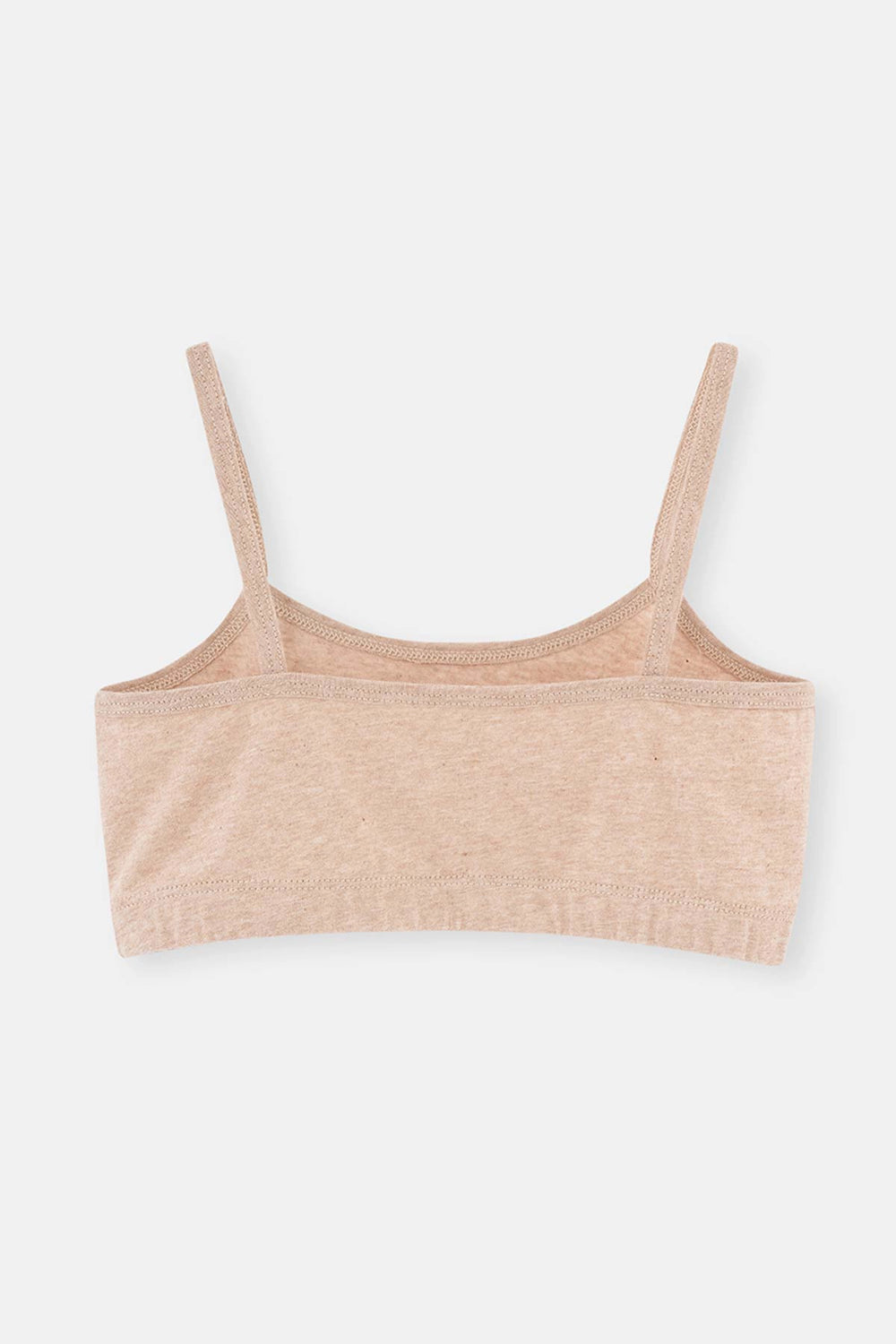 Bej Melanj - Kahve Melanj 2'Li Kız Çocuk Pamuk Büstiyer