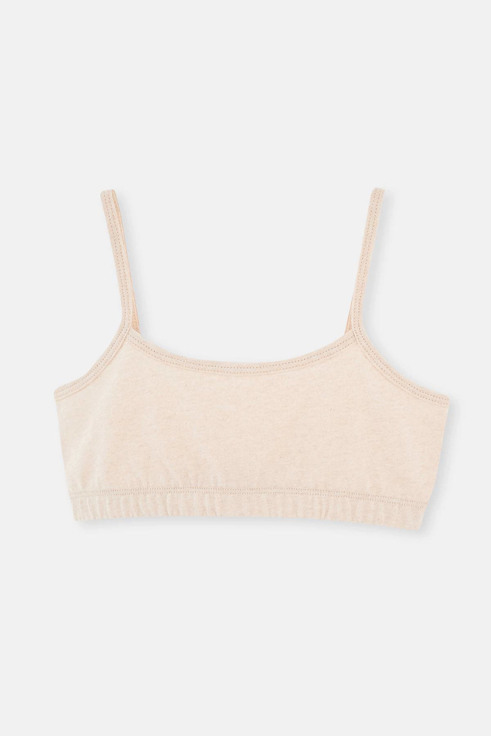 Bej Melanj - Kahve Melanj 2'Li Kız Çocuk Pamuk Büstiyer