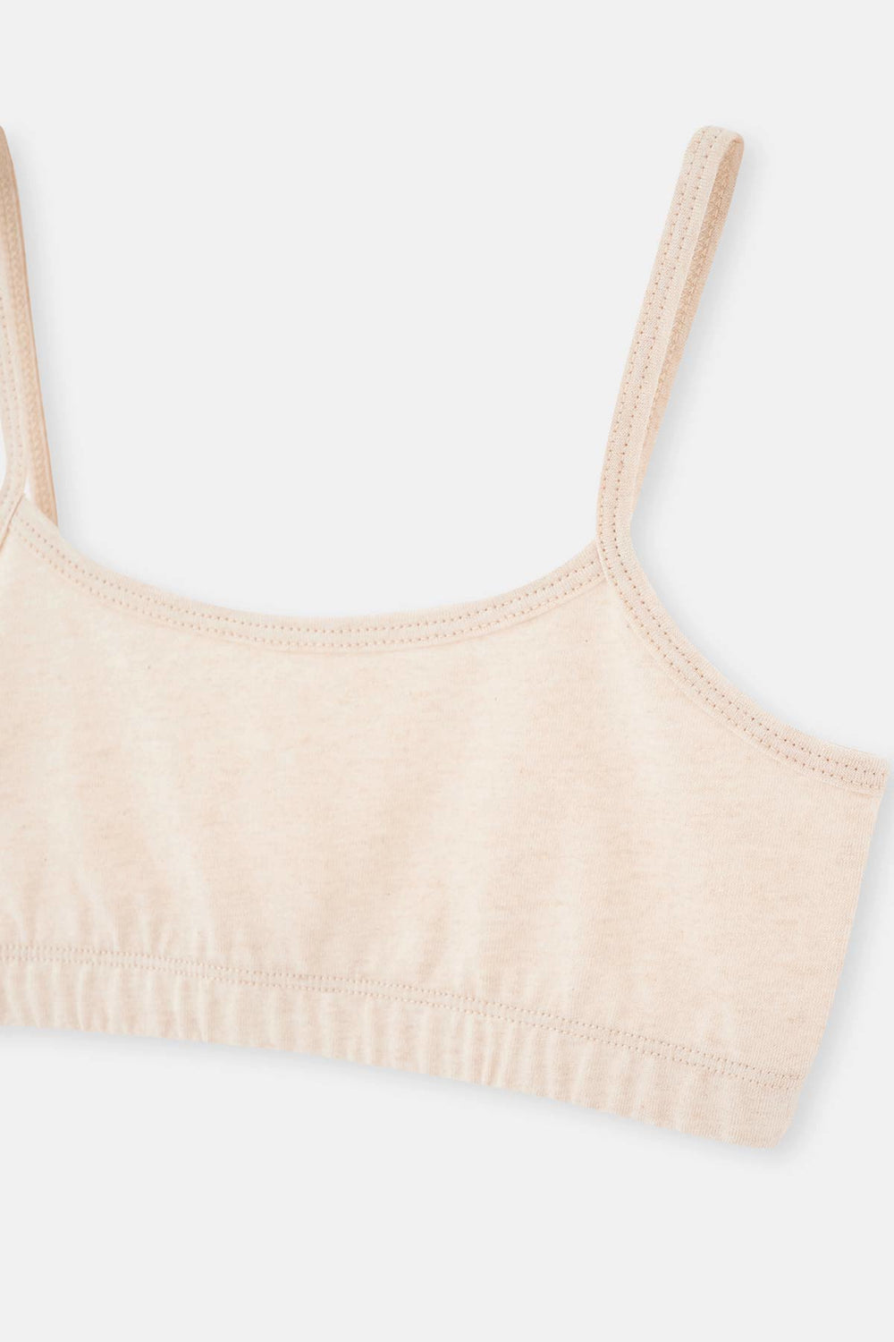 Bej Melanj - Kahve Melanj 2'Li Kız Çocuk Pamuk Büstiyer