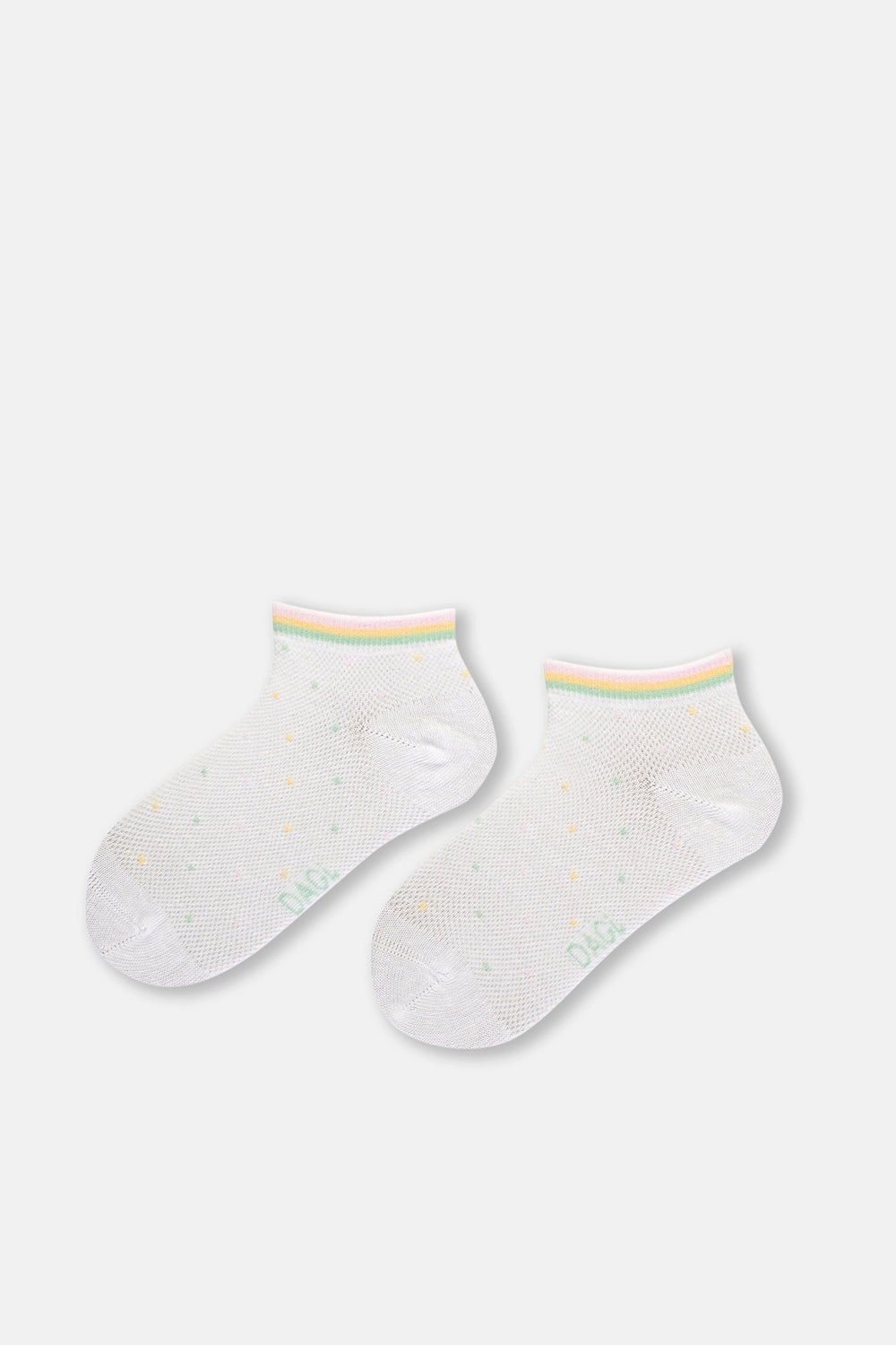 Beyaz Kız Çocuk Puantiyeli Çorap