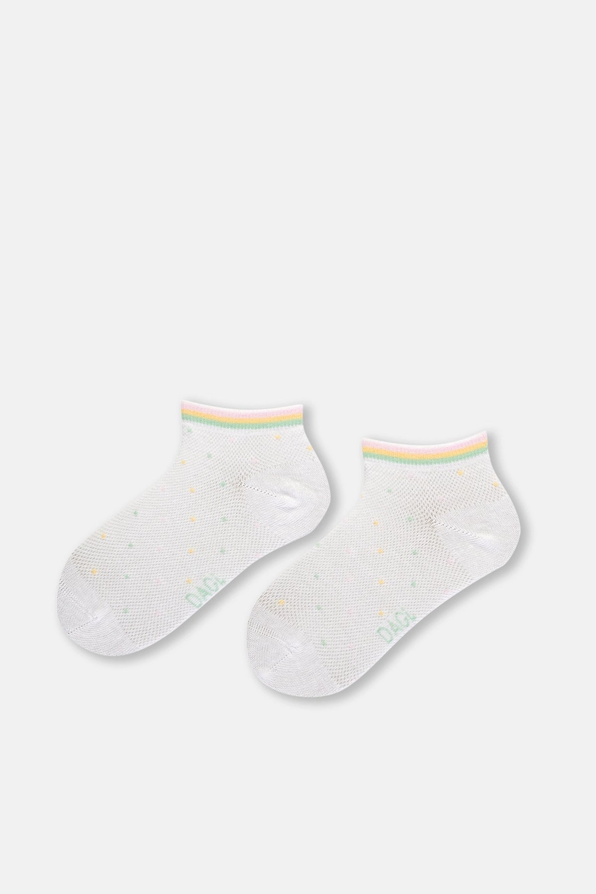 Beyaz Kız Çocuk Puantiyeli Çorap