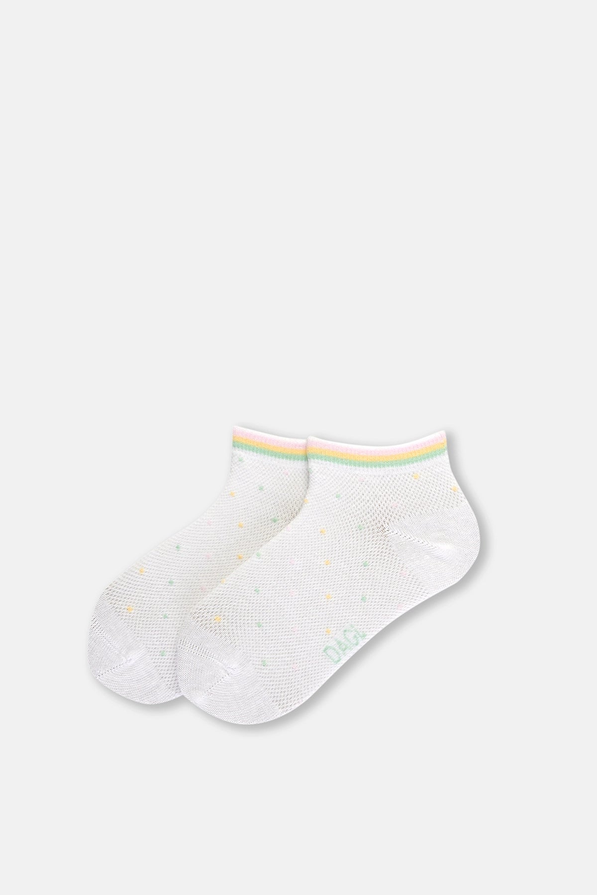 Beyaz Kız Çocuk Puantiyeli Çorap