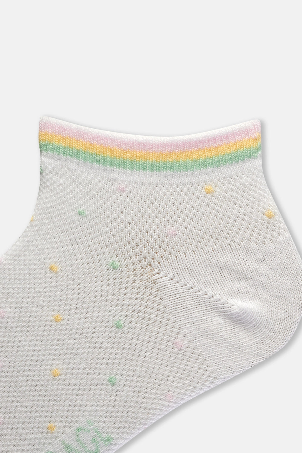 Beyaz Kız Çocuk Puantiyeli Çorap