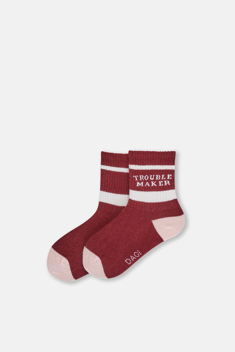 Pembe Kız Çocuk Trouble Maker Çorap 2'Li