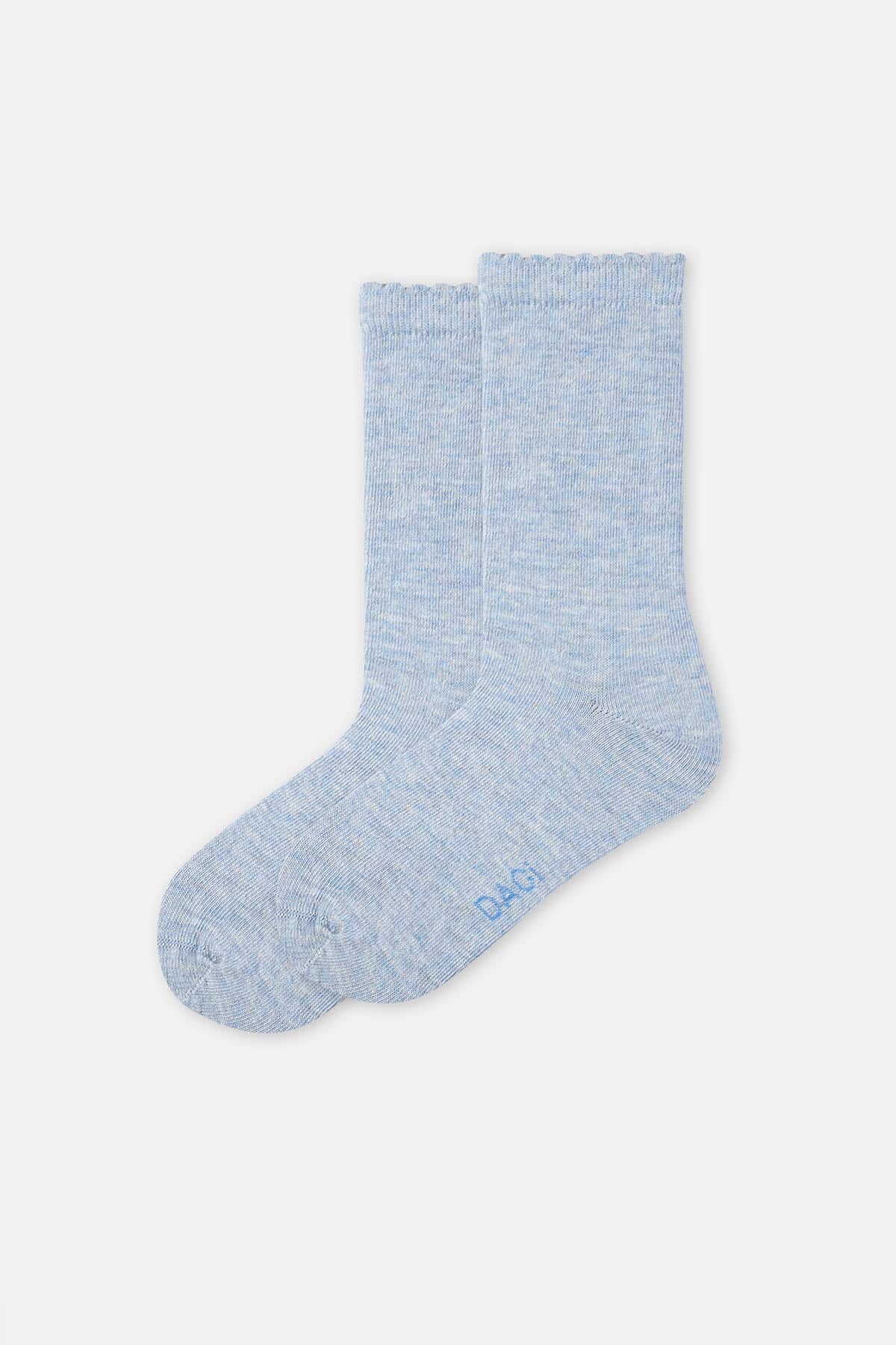 Mint Kız Çocuk Fırfır Lastikli Çorap 2'Li