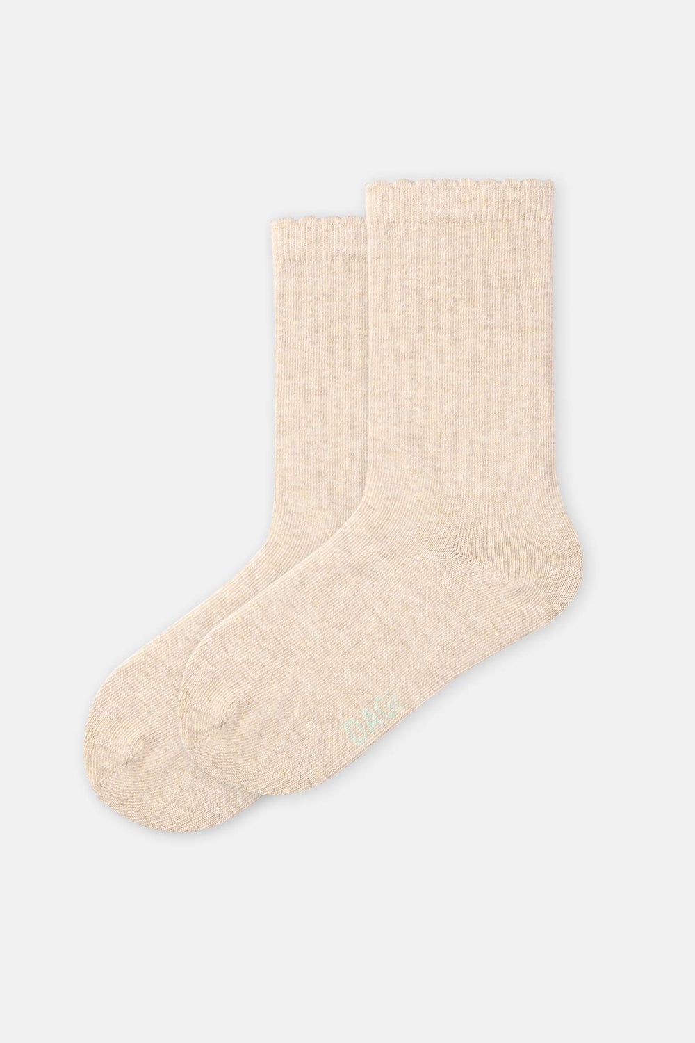 Mint Kız Çocuk Fırfır Lastikli Çorap 2'Li