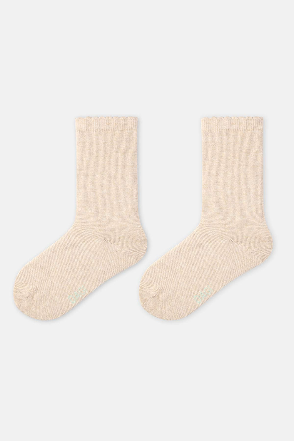 Mint Kız Çocuk Fırfır Lastikli Çorap 2'Li