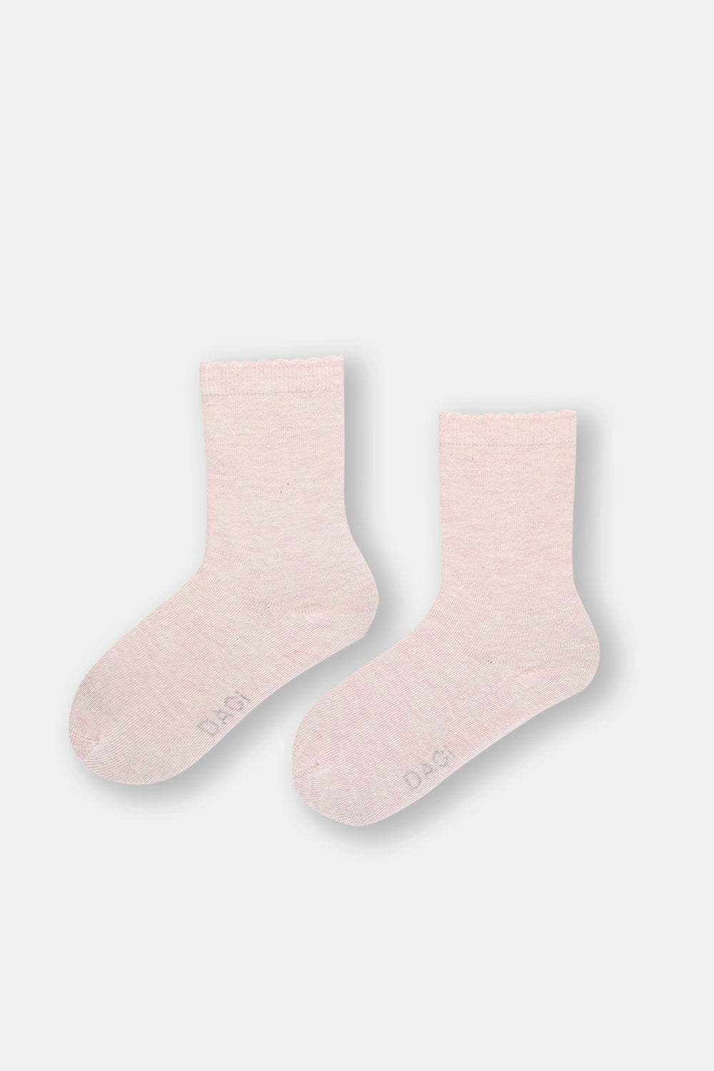 Pembe Kız Çocuk Fırfır Lastikli Çorap 2'Li