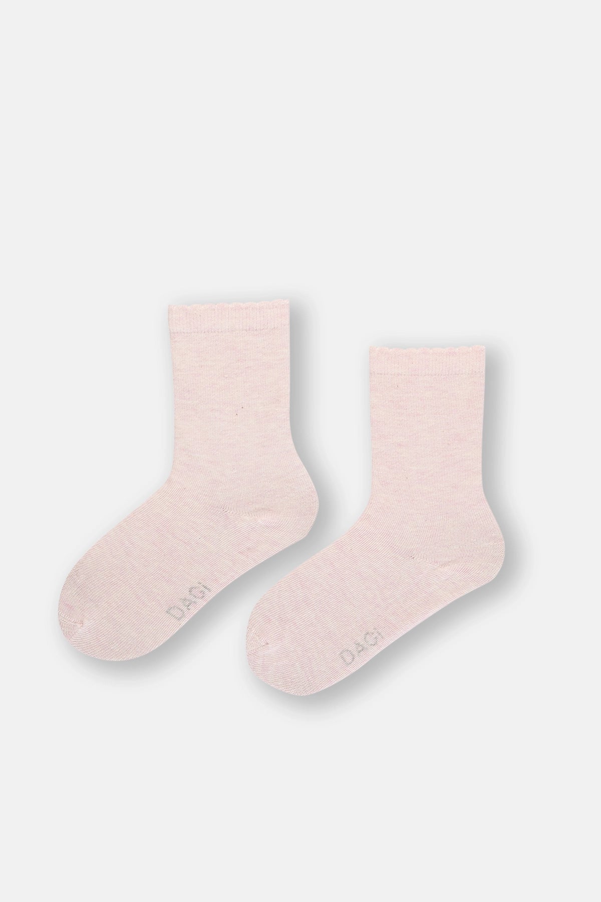 Pembe Kız Çocuk Fırfır Lastikli Çorap 2'Li