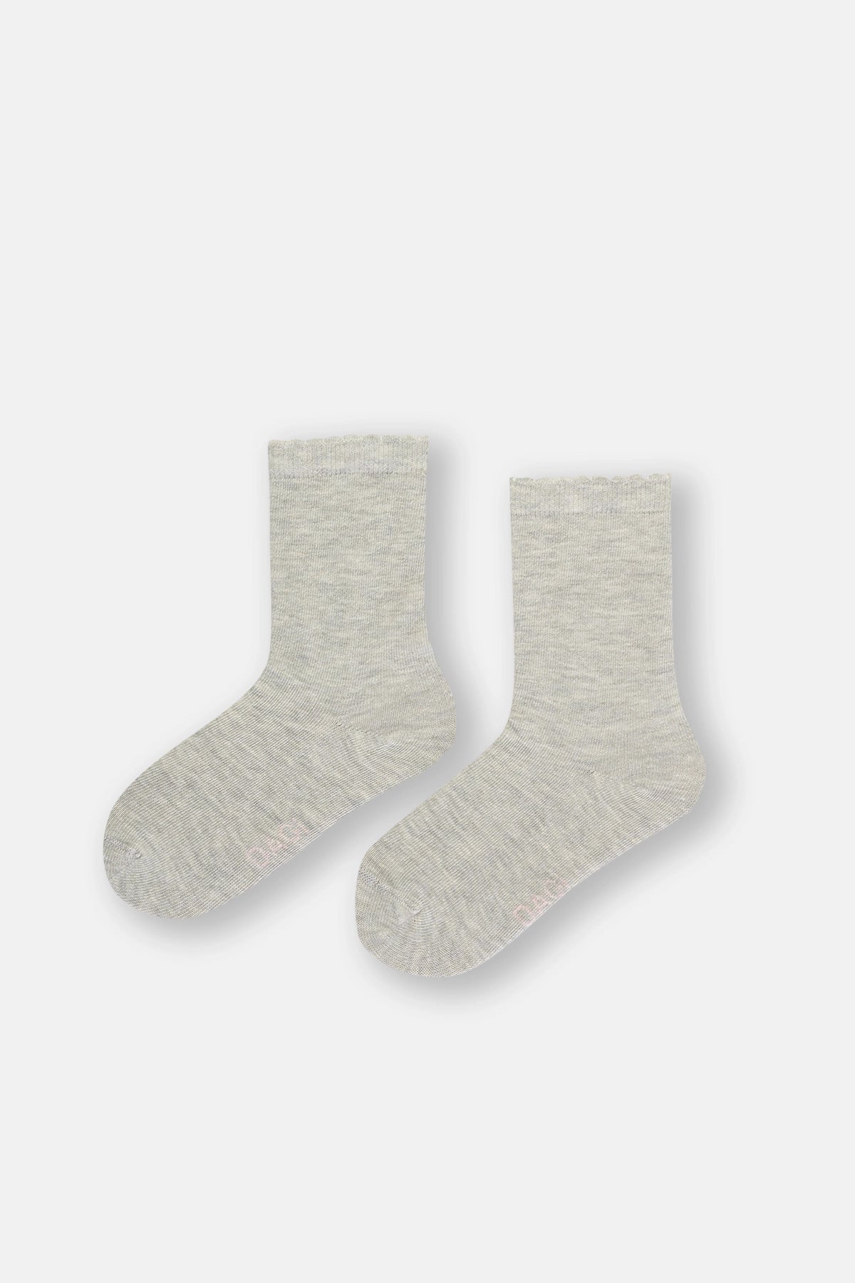 Pembe Kız Çocuk Fırfır Lastikli Çorap 2'Li