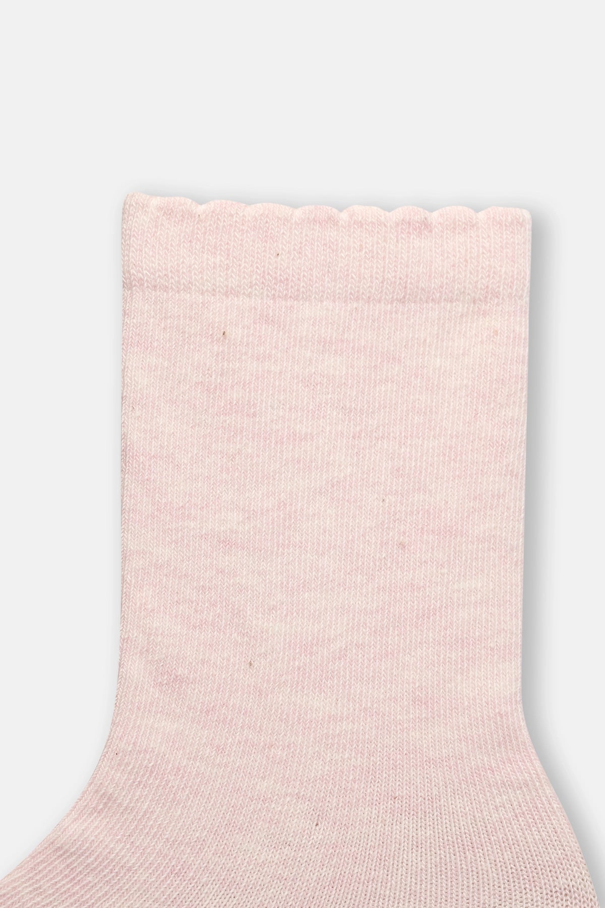 Pembe Kız Çocuk Fırfır Lastikli Çorap 2'Li