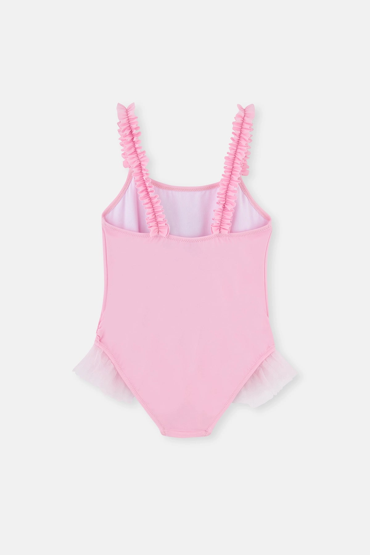 Pembe Kız Çocuk Flamingo Baskılı Mayo