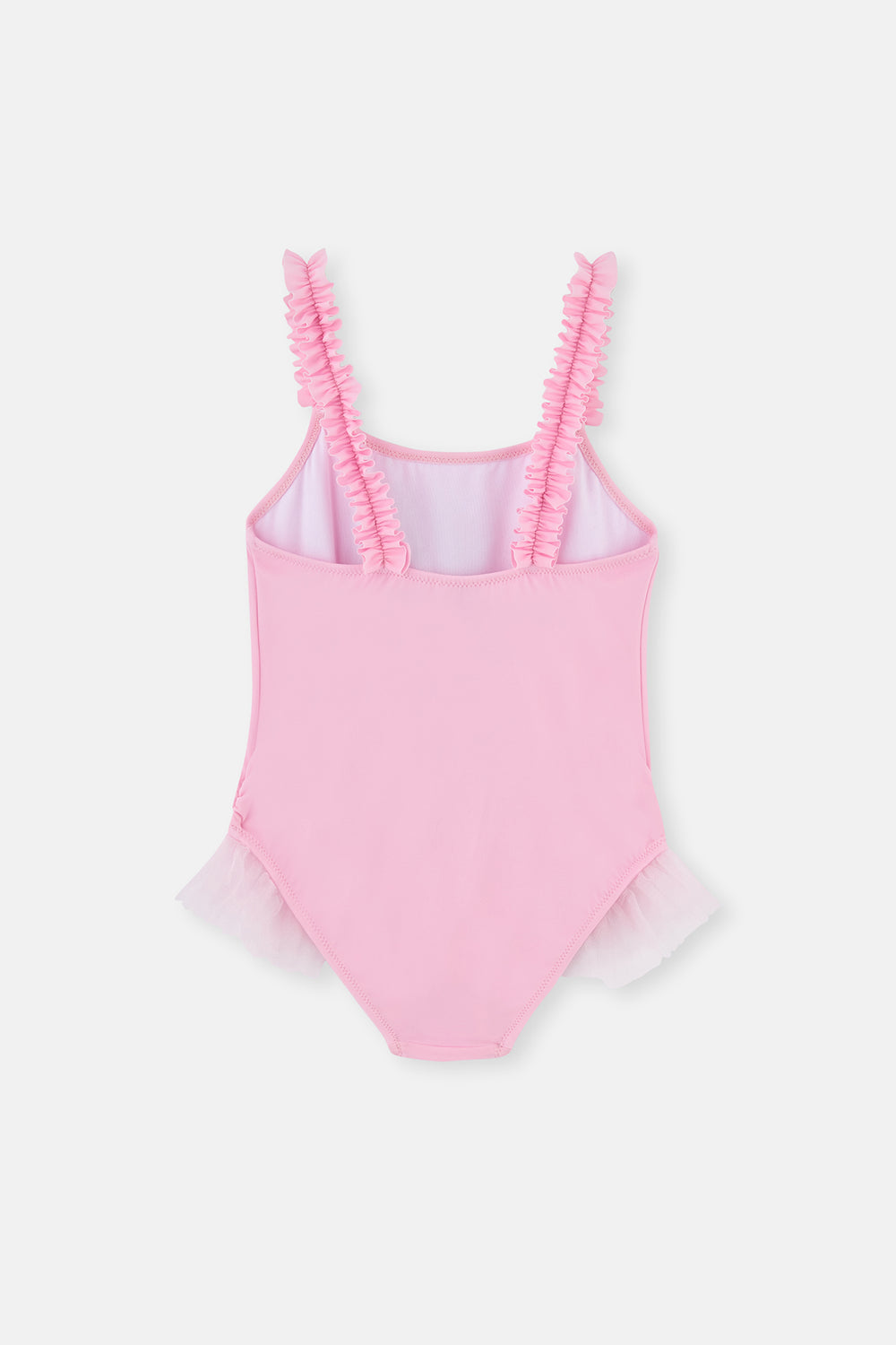 Pembe Kız Çocuk Flamingo Baskılı Mayo