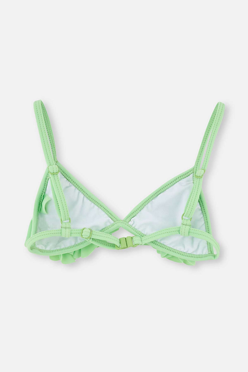 Yeşil Kız Çocuk Fırfırlı Bikini Takımı