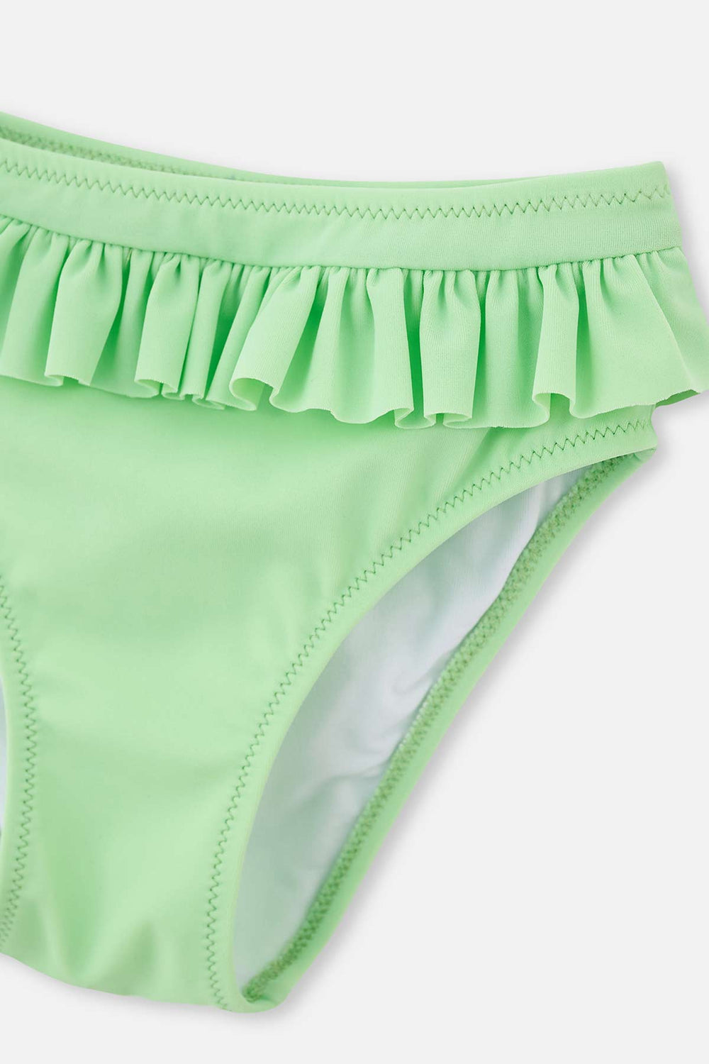 Yeşil Kız Çocuk Fırfırlı Bikini Takımı