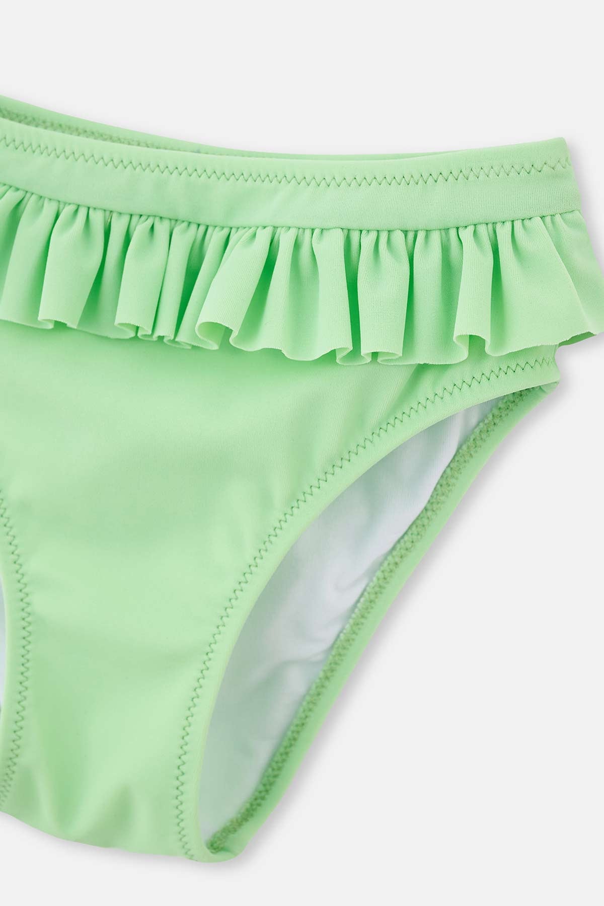 Yeşil Kız Çocuk Fırfırlı Bikini Takımı