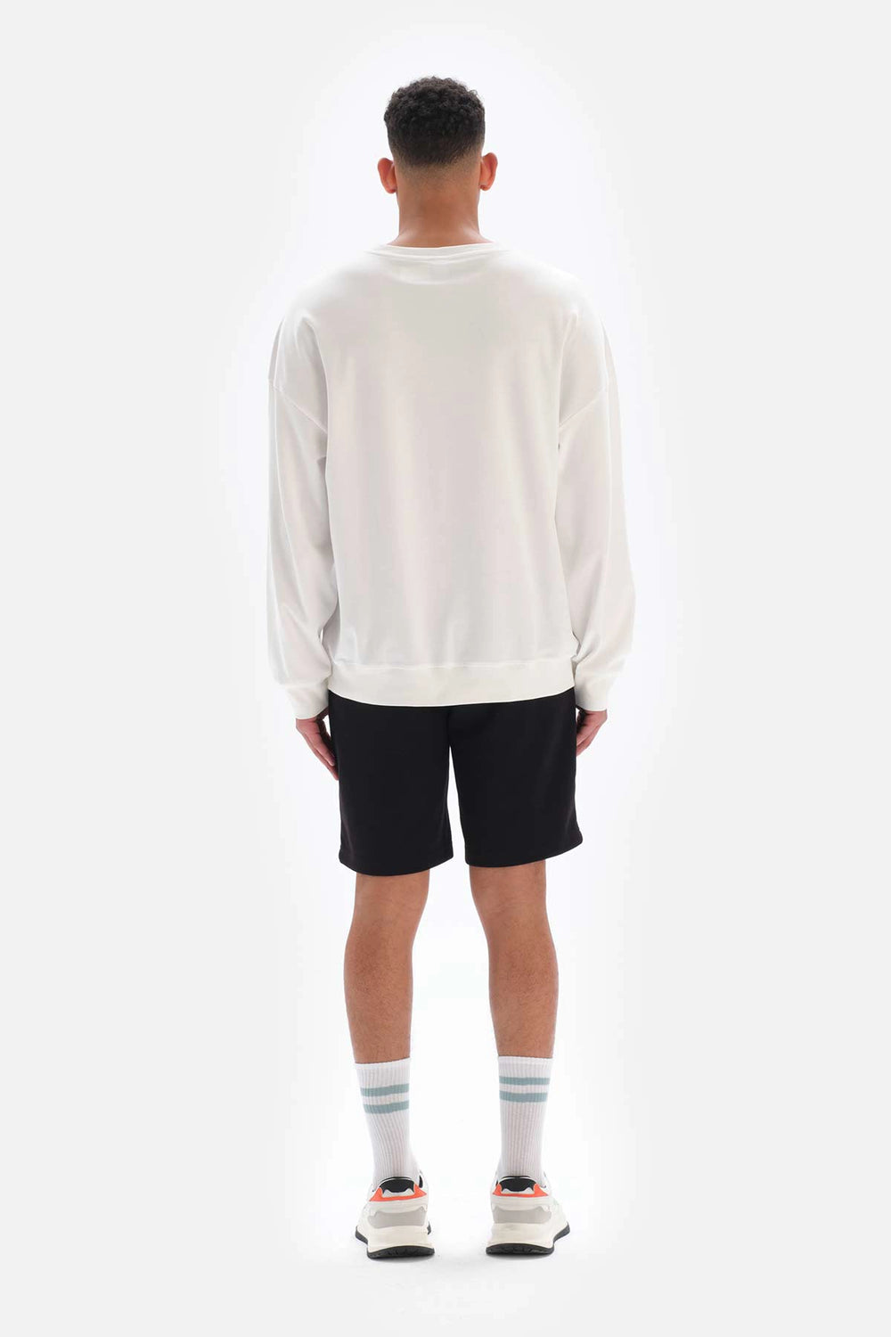 Beyaz Dagi Active is Baskılı Pamuklu Sweatshirt