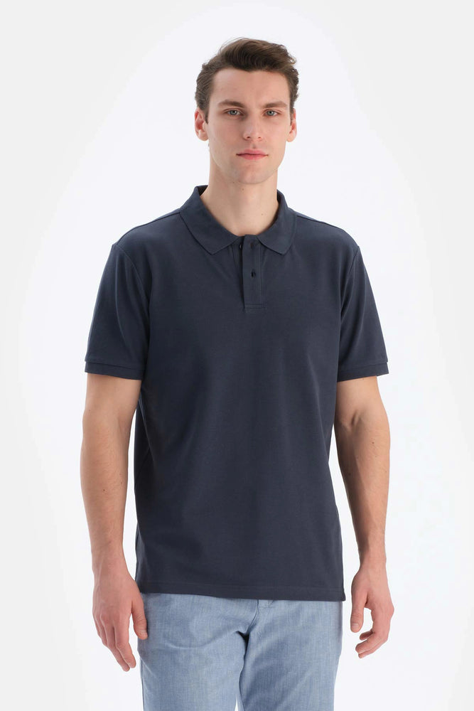 Antrasit Polo Yaka Pike Tişört