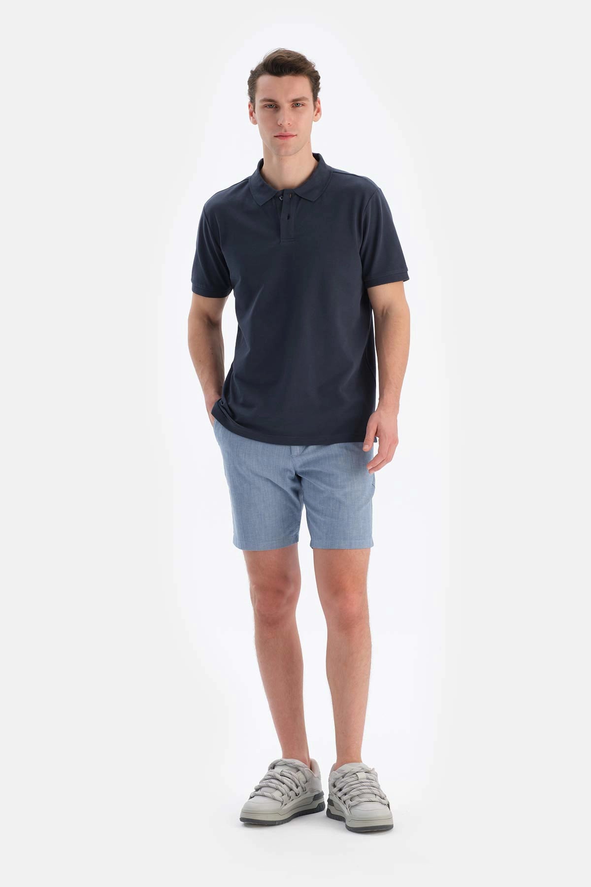 Antrasit Polo Yaka Pike Tişört