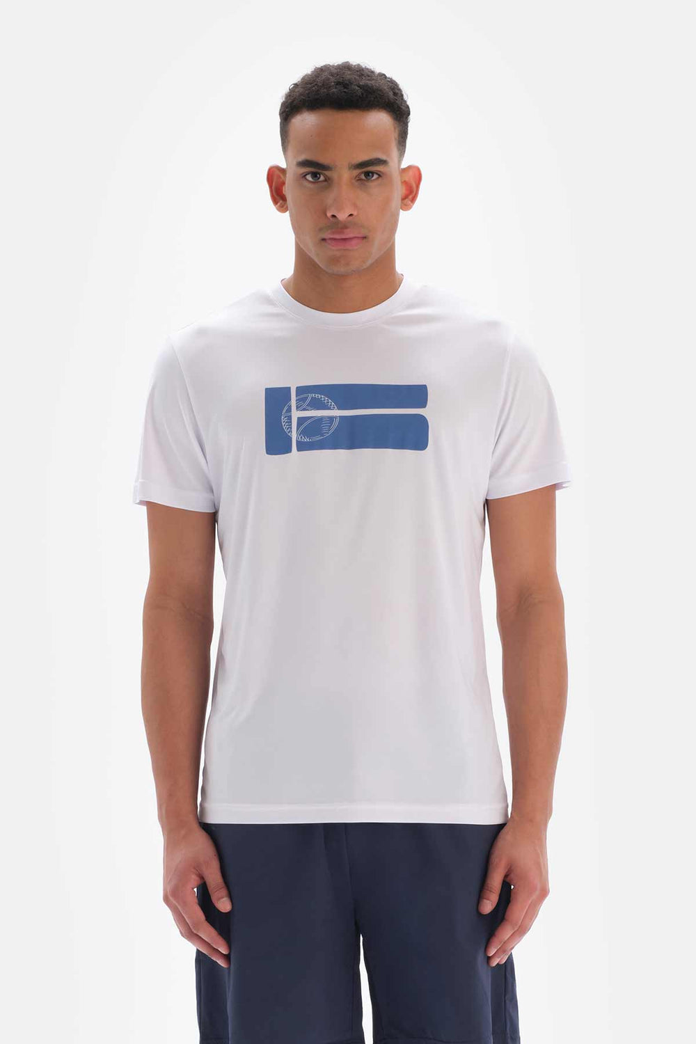 Beyaz Dagi Active is Topu Baskılı T-Shirt