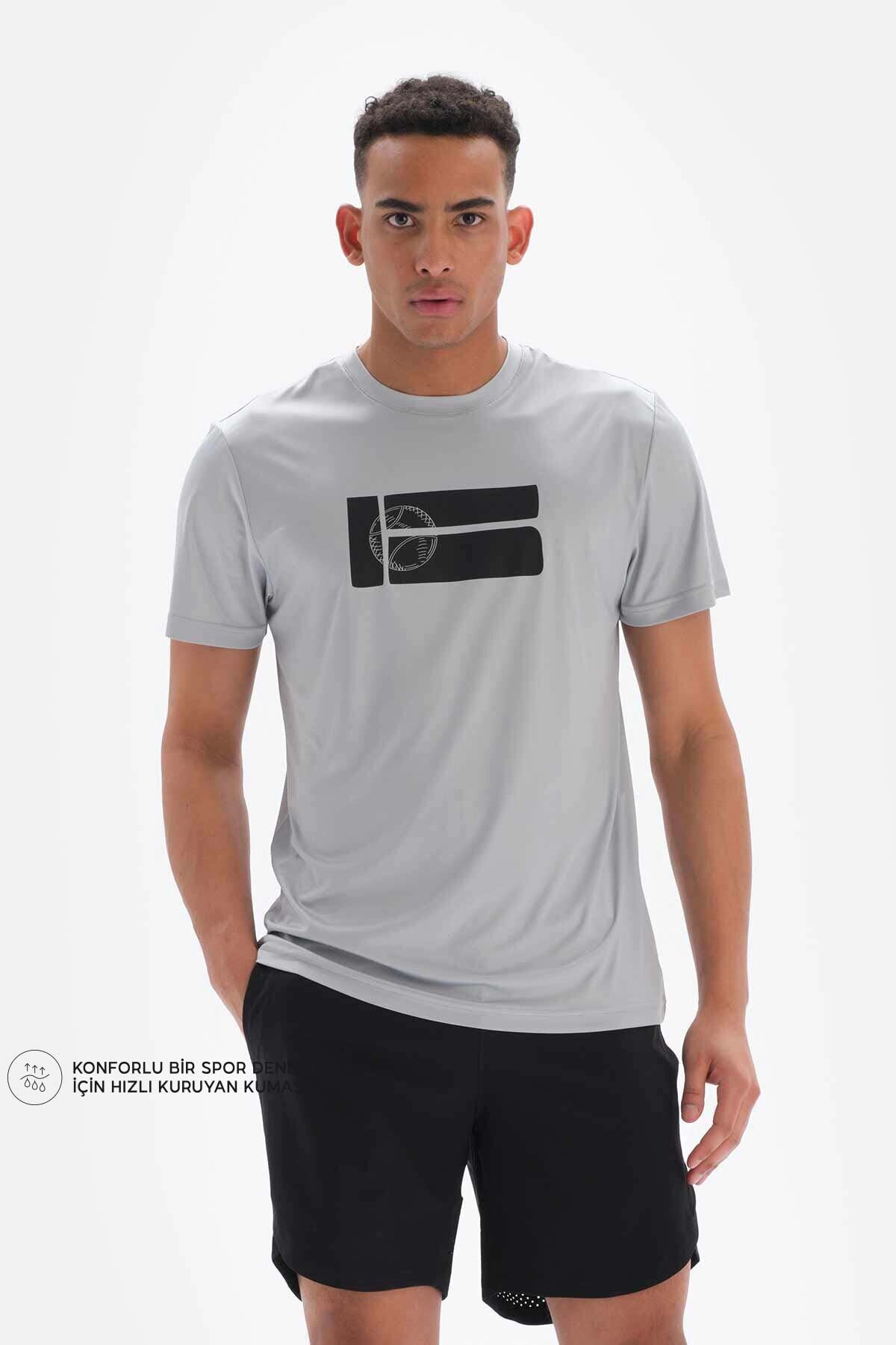 Gri Dagi Active is Topu Baskılı T-Shirt