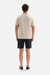 Bej V Yaka Basic Supima T-Shirt