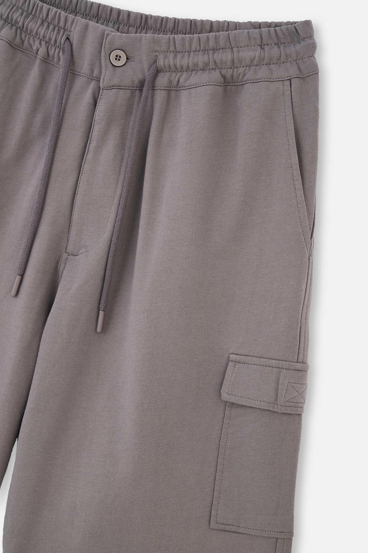 Gri Kargo Cepli Şort
